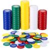 Skylety 1000 Pieces Plastic Poker Chips Bulk 5 Colors Counter Card for Kids Game Playing Learning Math Counting Bingo Game Blank Chips Card for Kids Reward, 0.86 Inch view 1