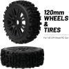 HobbyMarking 2Pcs RC Buggy 17mm Hex Tires & Wheels Rims Set for 1/8 Off-Road Car Arrma Redcat Losi VRX HPI Kyosho HSP view 2