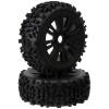 HobbyMarking 2Pcs RC Buggy 17mm Hex Tires & Wheels Rims Set for 1/8 Off-Road Car Arrma Redcat Losi VRX HPI Kyosho HSP view 3