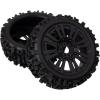 HobbyMarking 2Pcs RC Buggy 17mm Hex Tires & Wheels Rims Set for 1/8 Off-Road Car Arrma Redcat Losi VRX HPI Kyosho HSP view 4