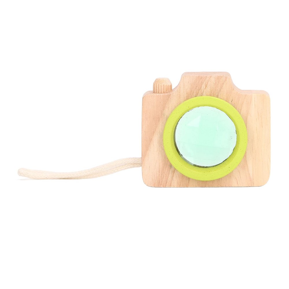 Bee Eye Effect Unique Prism Lens Toy , Mini Wooden Camera Toy with Multi Prism Kaleidoscope , Wooden Multi Prisms Kaleidoscope Toy(Green) , Mini Wooden Camera Toy with Multi Prism KaleidoscoPrism Lens