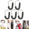 5 Packs Carabiner Hook for Shopping Aluminum D-Style Sponge Hook Carry Handle Shopping Hook Perfect Carabiner Hook for Bags Handbag Tote Stroller Carrying (Silver) view 3