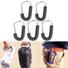 5 Packs Carabiner Hook for Shopping Aluminum D-Style Sponge Hook Carry Handle Shopping Hook Perfect Carabiner Hook for Bags Handbag Tote Stroller Carrying (Silver) view 4