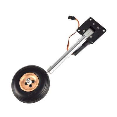 WAYFX Drone Accessories Nose/Main Servoless for Electric Retractable Landing Gear Anti-Vibration Landing Gear with Wheels 210mm for 4-6kg RC Plane (Color : 1 Set Nose and Main)