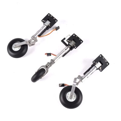 WAYFX Drone Accessories 1 Set Nose/Main Retracts Electric Landing Gear Anti-Vibration Landing Gear with Wheels for 1.4m Red Arrow RC Plane
