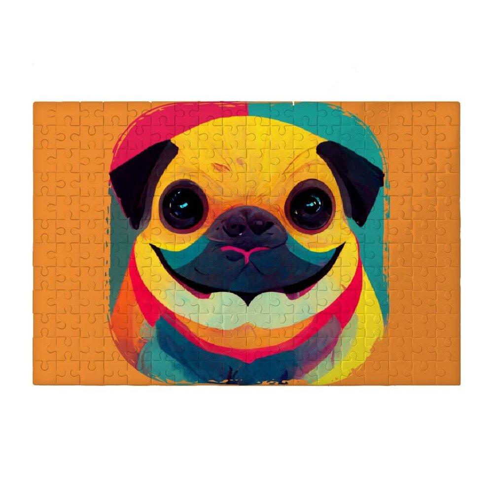 Puppy Print Puzzles - Adorable Pug Jigsaw Puzzle - Printed Puzzles