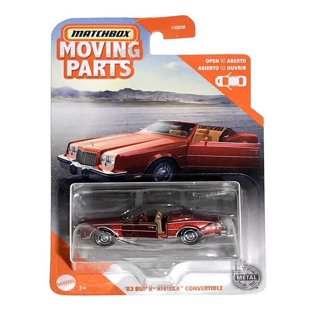 Matchbox Moving Parts '83 Riviera Convertible (red) 1:64 Scale