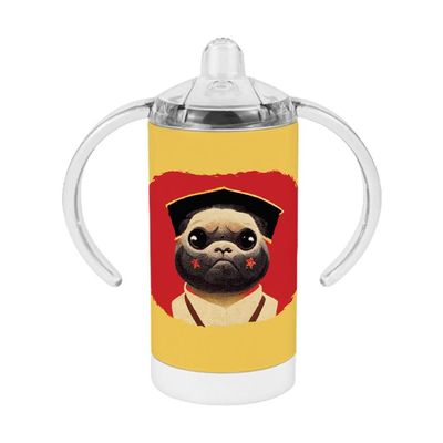 Adorable Pug Sippy Cup - Animal Print Baby Sippy Cup - Cute Sippy Cup