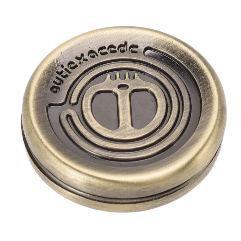 Devil Fidget Slider, Stainless Steel Mini Rotating EDC Fidget Toy Stress Relief Killing Time Comfortable to Play Delicate Wearproof Push Card Game Office Desk Toys Gifts for
