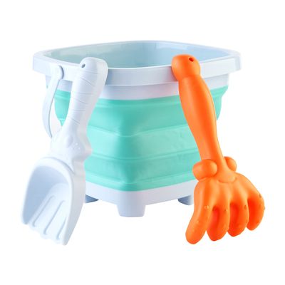 Blue Collapsible Bucket Set