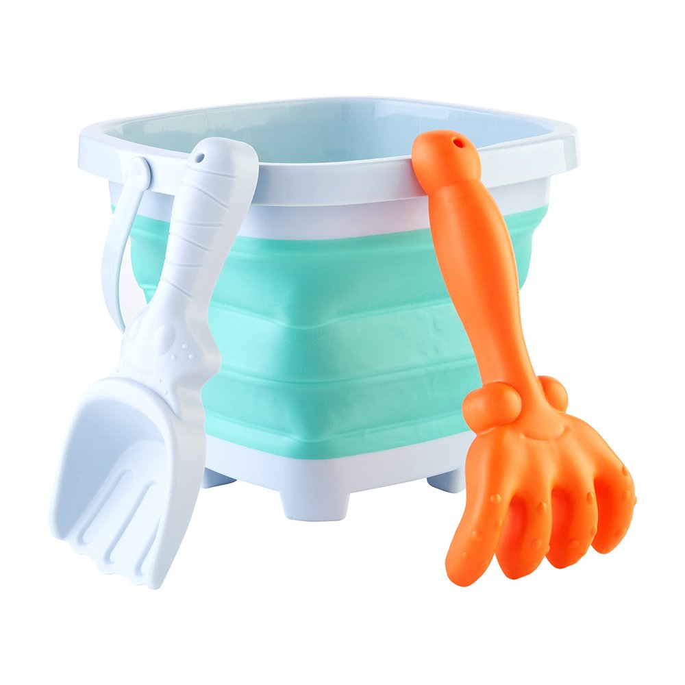 Blue Collapsible Bucket Set