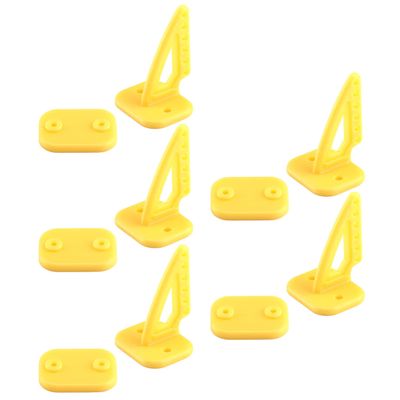 Juvielich 10 Sets Airplane Control Horn, 27x20mm Plastic Horns with 6 Holes for RC Airplane Parts Yellow