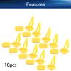 Juvielich 10 Sets Airplane Control Horn, 27x20mm Plastic Horns with 6 Holes for RC Airplane Parts Yellow view 4