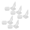 Juvielich 5 Sets Airplane Control Horn, 27x20mm Plastic Horns with 6 Holes for RC Airplane Parts White view 1