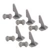 Juvielich 10 Sets Airplane Control Horn, 27x20mm Plastic Horns with 4 Holes for RC Airplane Parts Gray view 1