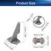 Juvielich 10 Sets Airplane Control Horn, 27x20mm Plastic Horns with 4 Holes for RC Airplane Parts Gray view 2