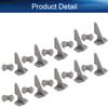 Juvielich 10 Sets Airplane Control Horn, 27x20mm Plastic Horns with 4 Holes for RC Airplane Parts Gray view 3