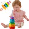 CAPT.GOOSE Rainbow Spinning Toy, Stacking Toy for Toddlers 1-3, Educational Montessori, Developmental Baby & Toddler, Autism Sensory, Gifts for One Year Old Girl Boy view 2