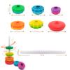 CAPT.GOOSE Rainbow Spinning Toy, Stacking Toy for Toddlers 1-3, Educational Montessori, Developmental Baby & Toddler, Autism Sensory, Gifts for One Year Old Girl Boy view 3