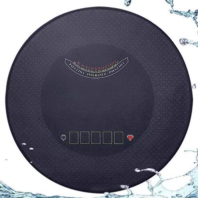 55'' x 55'' Texas Hold'em and Blackjack Table Felt, Portable Foldable Texas Hold'em and Blackjack Layout Poker Games Mat