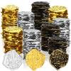 Hanaive 500 Pcs Plastic Pirate Gold Coins Spanish Doubloon Replicas Bulk Kids Fake Play Coins for Pirate Party Treasure Chest Board Games Tokens Toys Cosplay(Roman) view 1