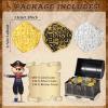 Hanaive 500 Pcs Plastic Pirate Gold Coins Spanish Doubloon Replicas Bulk Kids Fake Play Coins for Pirate Party Treasure Chest Board Games Tokens Toys Cosplay(Roman) view 2
