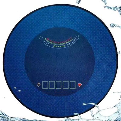BALIKEN Round 55'' x 55'' Texas Hold'em and Blackjack Table Felt, Portable Foldable Poker Games Round Mat