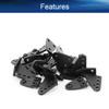 Juvielich 10 Sets Airplane Control Horn, 20x16.5mm Plastic Horns for RC Airplane Parts Black view 3
