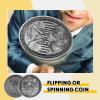 Yinkin 10 Pack Yes No Challenge Coin Decision Maker Flip Coin for Holiday School Office Gift, Party Game Supplies(Silver) view 4