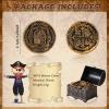 Hanaive 500 Pcs Plastic Pirate Coins Bulk Fake Pirate Treasure Chest Halloween Toy Coins Replica Spanish Doubloons for Treasure Hunt Board Game Cosplay Party Decorations(Bronze) view 2