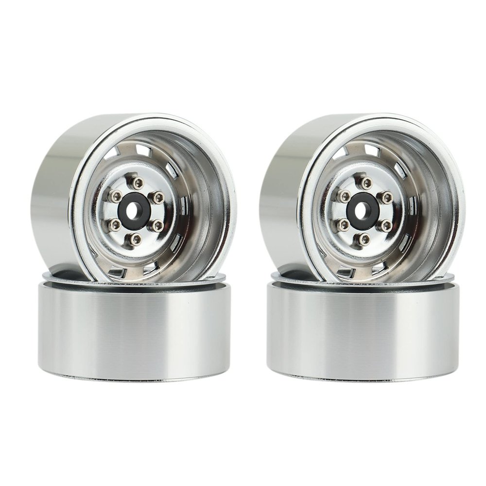 4PCS 1.9 Metal Beadlock Wheel Hub Rim for 1/10 RC Crawler Axial SCX10 90046 AXI03007 TRX4 RC4WD D90,1