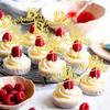 Rsstarxi 24 Pack Cupcake Toppers Glitter Cheers to 13 Years Cupcake Picks Gold 13th Birthday Cake Decorations for Happy Anniversary Party Supplies view 3