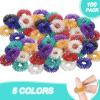 Tondiamo 100 Pack Spiky Sensory Acupressure Finger Rings,Bright Colors view 3