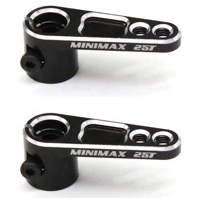 Pasotim 2X Aluminum 25T Horn Steering Arms for TRX4 RC Crawler,Black