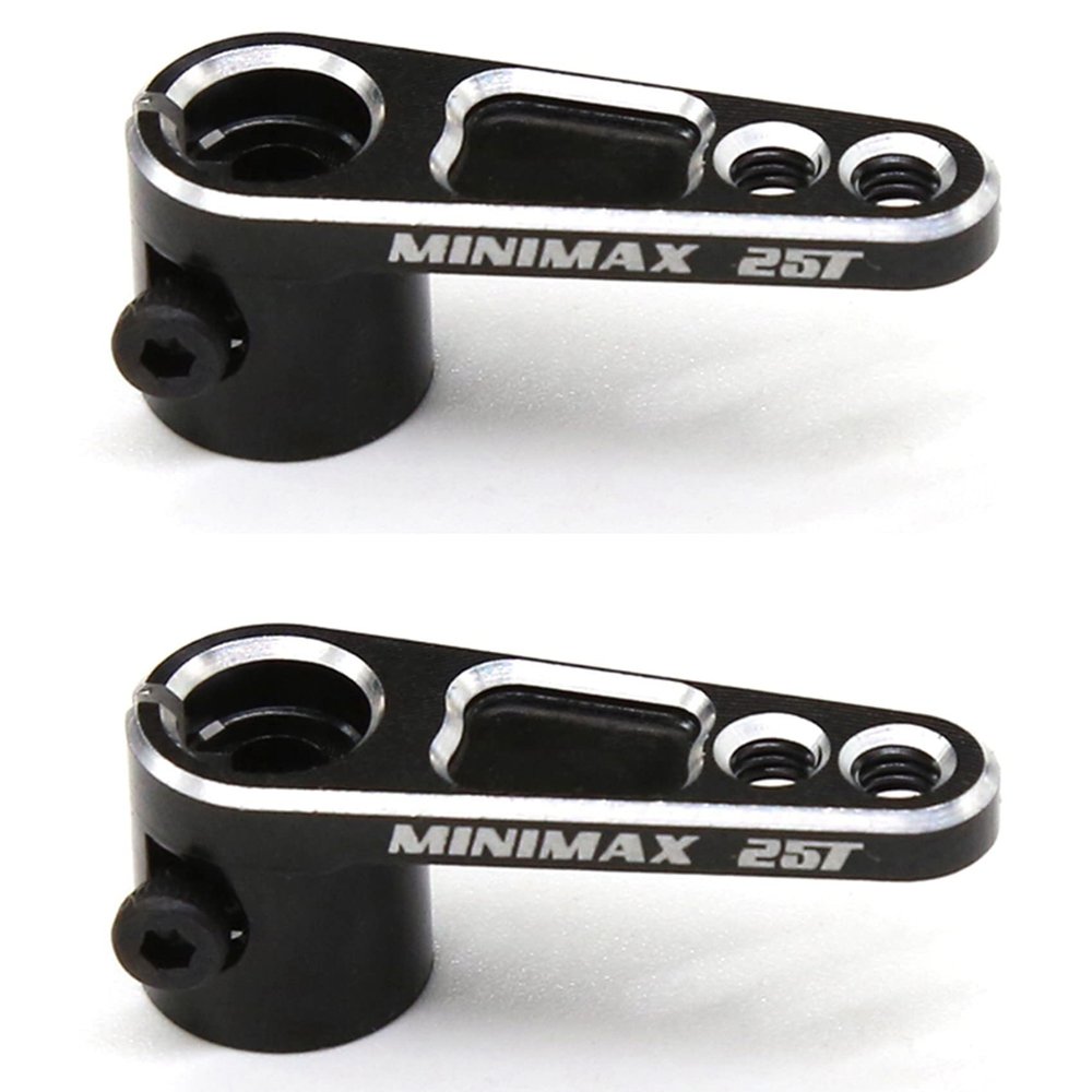 Pasotim 2X Aluminum 25T Horn Steering Arms for TRX4 RC Crawler,Black