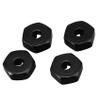 Pasotim 16x Aluminum 12mm Combiner Hub Hex Adapter Upgrades for 144001 1/14 RC Car Spare Parts,Black view 3