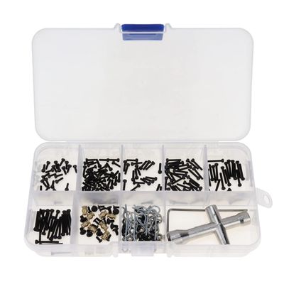 252Pcs M1.4 Screws Fastener Kit Sleeve Hex Wrench Repair for Axial SCX24 1/24 RC Crawler Car Parts Accessories