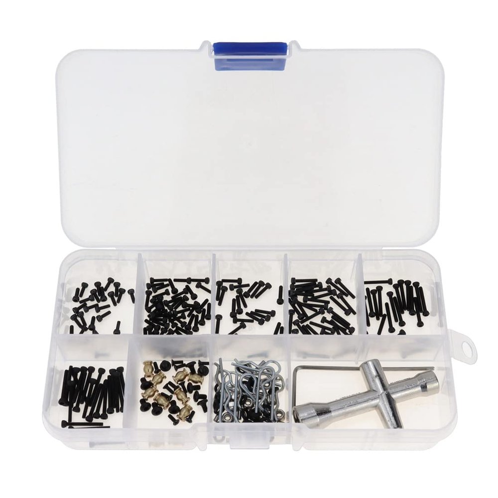 252Pcs M1.4 Screws Fastener Kit Sleeve Hex Wrench Repair for Axial SCX24 1/24 RC Crawler Car Parts Accessories