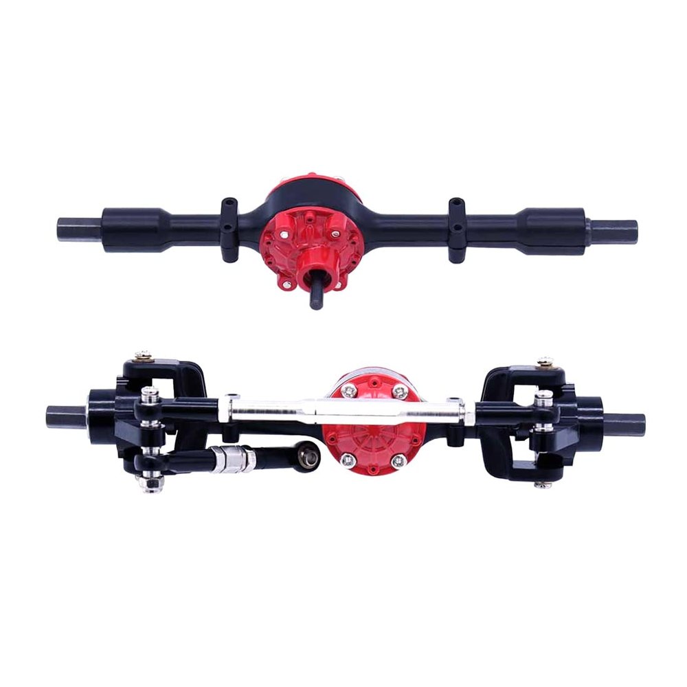 Pasotim Metal Front and Rear Axle for C14 C24 C34 C44 B14 B24 1/16 RC Car Upgrades Parts Accessories,Black