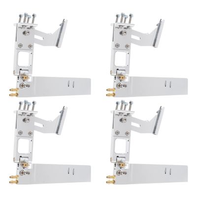 Pasotim 4Pcs Water Absorbing Rudder Aluminum Suction Rudders with Tail 4mm Shaft for RC Jet Boats Parts