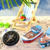 NUOBESTY 4Pcs Miniature Boat Resin Fishing Ship Model, Mediterranean Mini Boats for Fairy Garden Accessories, DIY Micro Landscape Decoration, Sand Tray Miniatures & Terrarium Figurines view 3