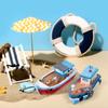 NUOBESTY 4Pcs Miniature Boat Resin Fishing Ship Model, Mediterranean Mini Boats for Fairy Garden Accessories, DIY Micro Landscape Decoration, Sand Tray Miniatures & Terrarium Figurines view 4