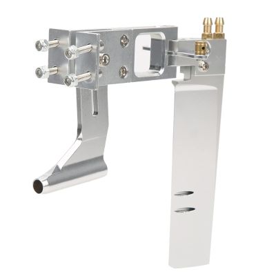 HERCHR 110mm/4.3in Long RC Boat Rudder for Water Pickup Absorbing Steering Hole Diameter 4MM Upgrade RC Rudder Shaft Axle Mount for Electric/Gas Power Remote Control Model Parts CNC