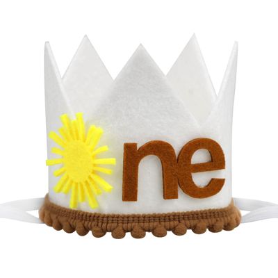 Thootyriaf Boho Sunshine Hat for 1st Birthday You are My Sunshine Party Baby Hat Boy Girl Birthday Hat Birthday Gift (Brown Hat)