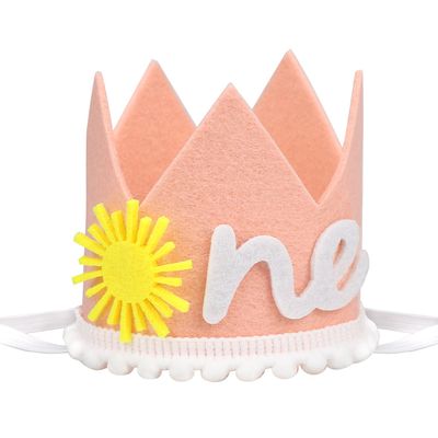 Thootyriaf Boho Sunshine Hat for 1st Birthday You are My Sunshine Party Baby Hat Boy Girl Birthday Hat Birthday Gift (Pink Hat)