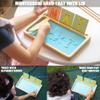 AtMini Montessori Sand Tray with Lid - Wooden Sand Trays for Kids Writing Letters and Numbers, Preschool Classroom Must Haves, Kindergarten Learning Tools (Blue) view 4