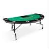 DC DICLASSE Foldable 7 Players Poker Table for Blackjack, Texas Hold'em Table with Stainless Steel Cup Holder, Casino Leisure Table for Card Games, Dominoes, Board Games,Green Speed Felt view 1