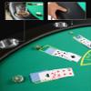 DC DICLASSE Foldable 7 Players Poker Table for Blackjack, Texas Hold'em Table with Stainless Steel Cup Holder, Casino Leisure Table for Card Games, Dominoes, Board Games,Green Speed Felt view 2