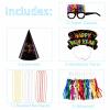 2026 Happy New Year Party Decorations 48pcs New Years Eve Party Supplies Happy New Year Party Cone Hats, Tiaras, Blowouts and Necklace, 2026 New Years Party Decoration Supplies view 4