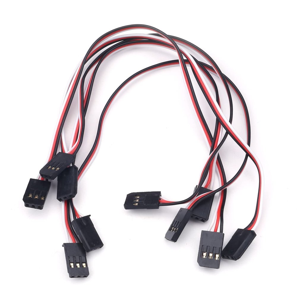 Juvielich 5Pcs 7.87inch/200mm Male to Male Lead Servo Extension Cable, 30-Cores Wire for RC Futaba JR Servo